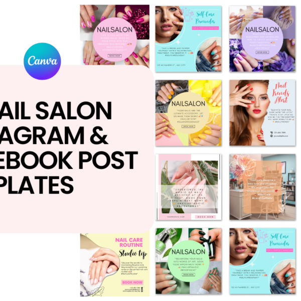 30 Nail Salon Social Media Templates