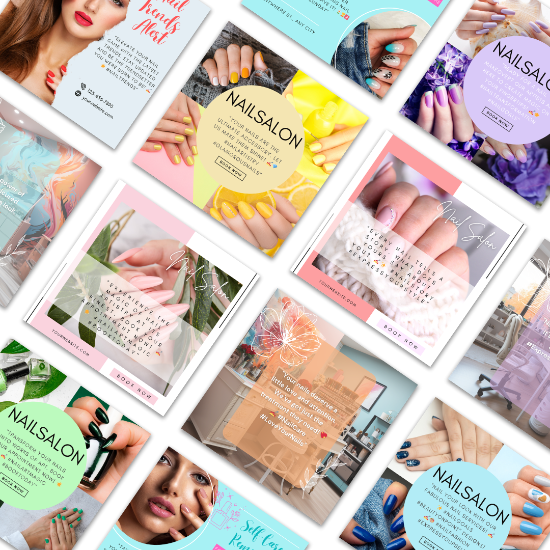 30 Nail Salon Social Media Templates - Image 2