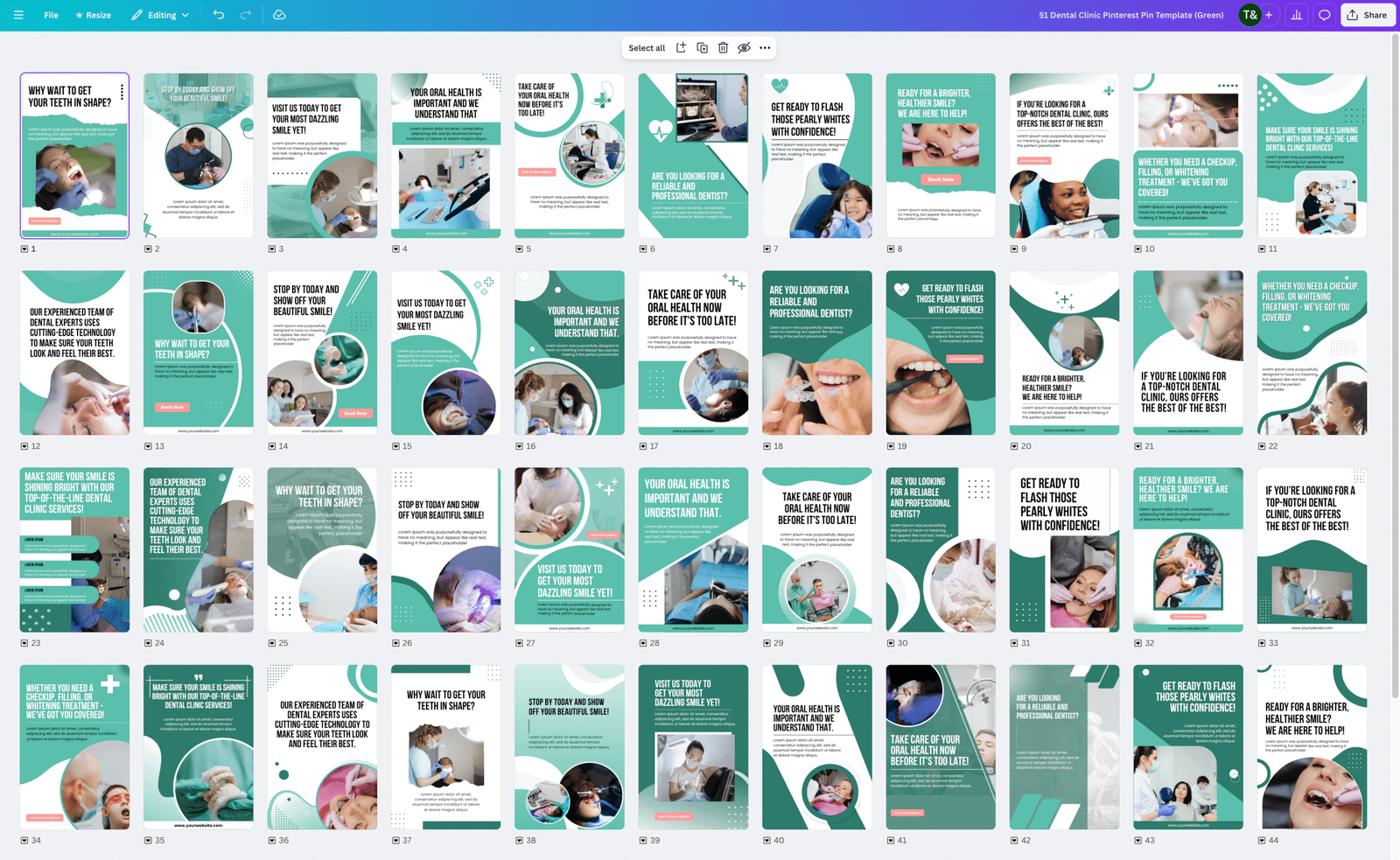 150 Dental Social Media Templates for Instagram, Facebook & Pinterest - Image 4