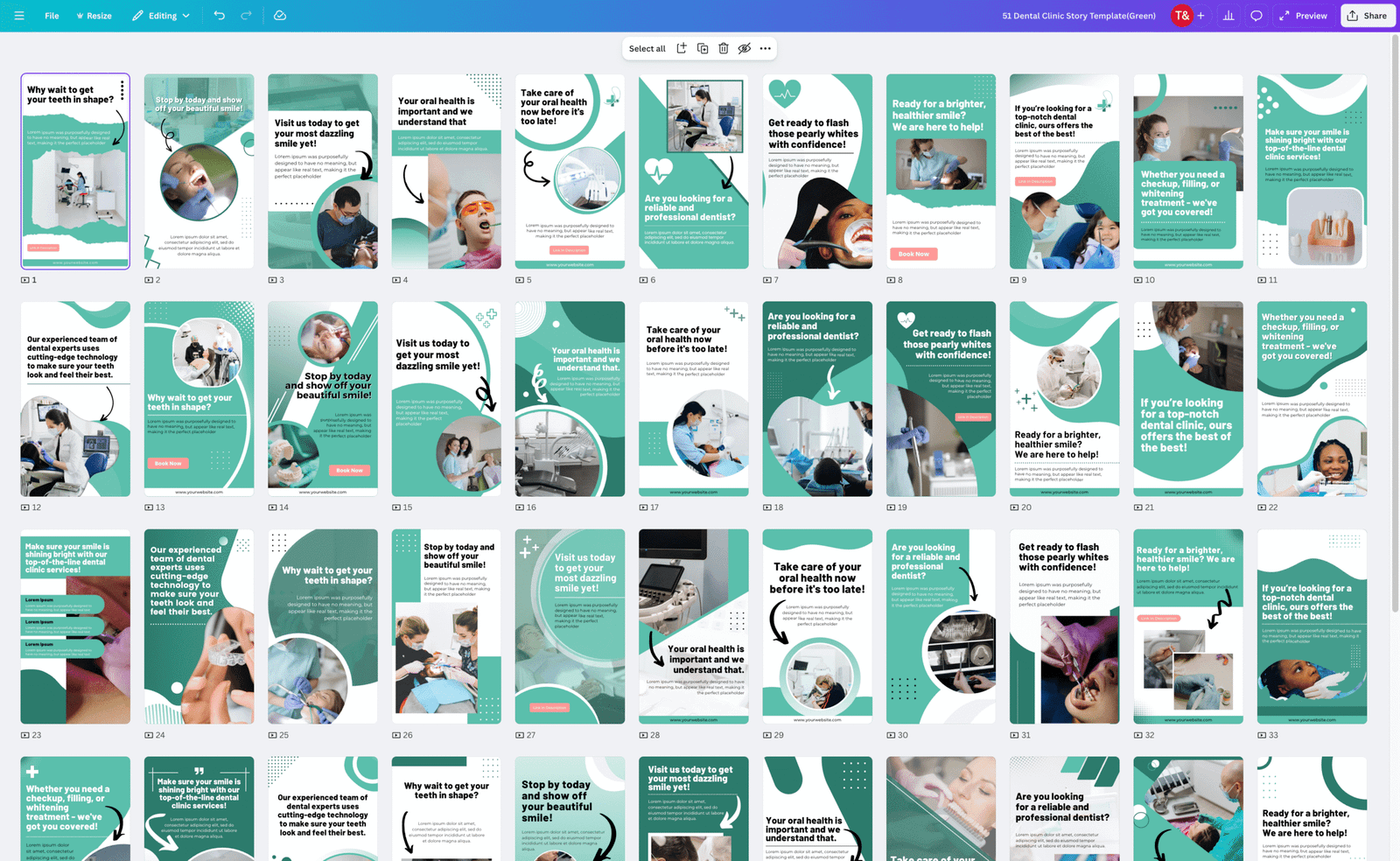 150 Dental Social Media Templates for Instagram, Facebook & Pinterest - Image 3