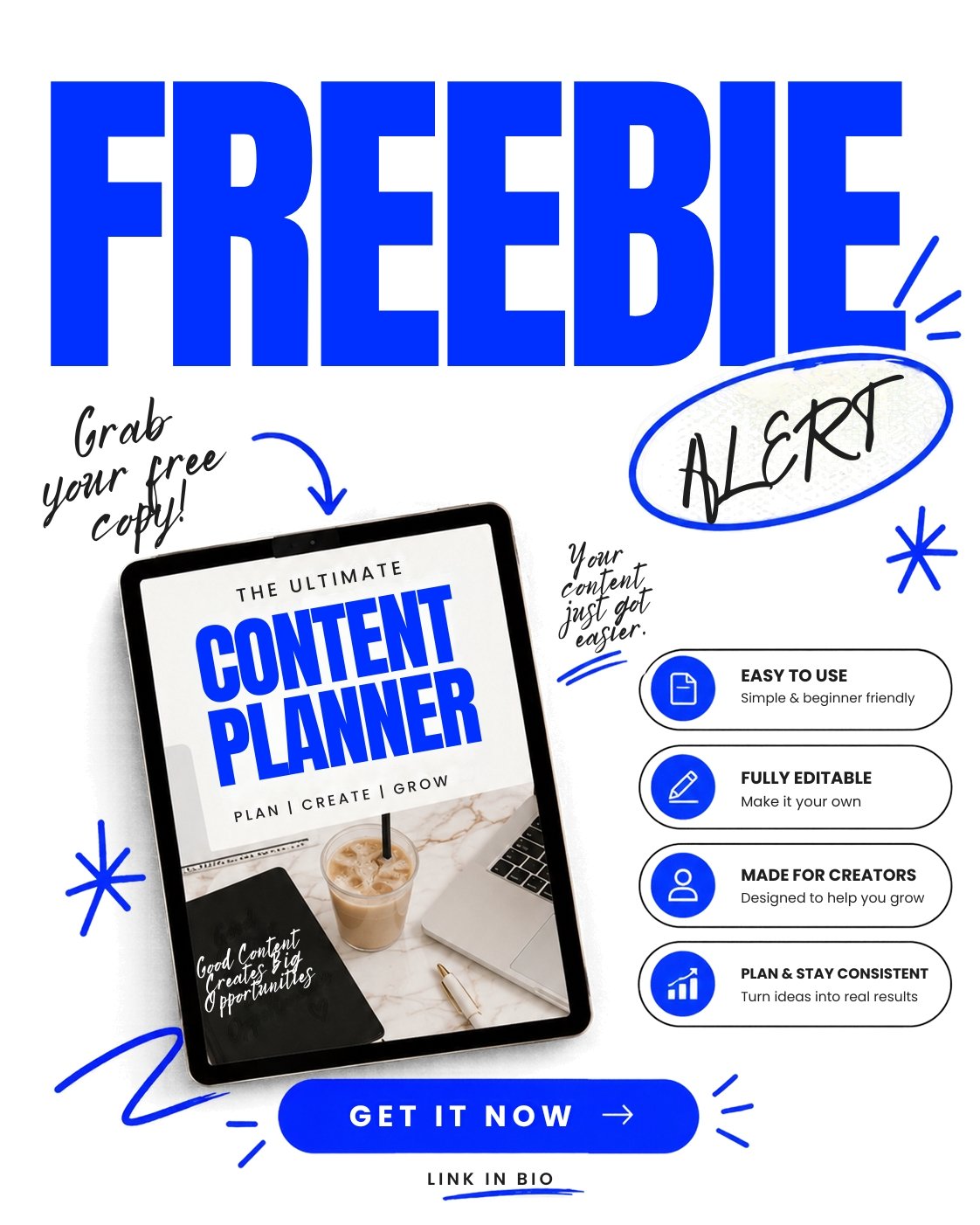 25 Electric Blue Influencer Instagram Templates - Image 3