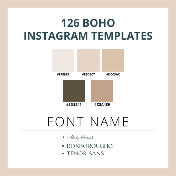 Boho Instagram Canva Post Template