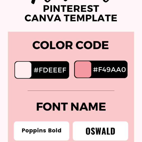 Feminine Canva Pinterest Template