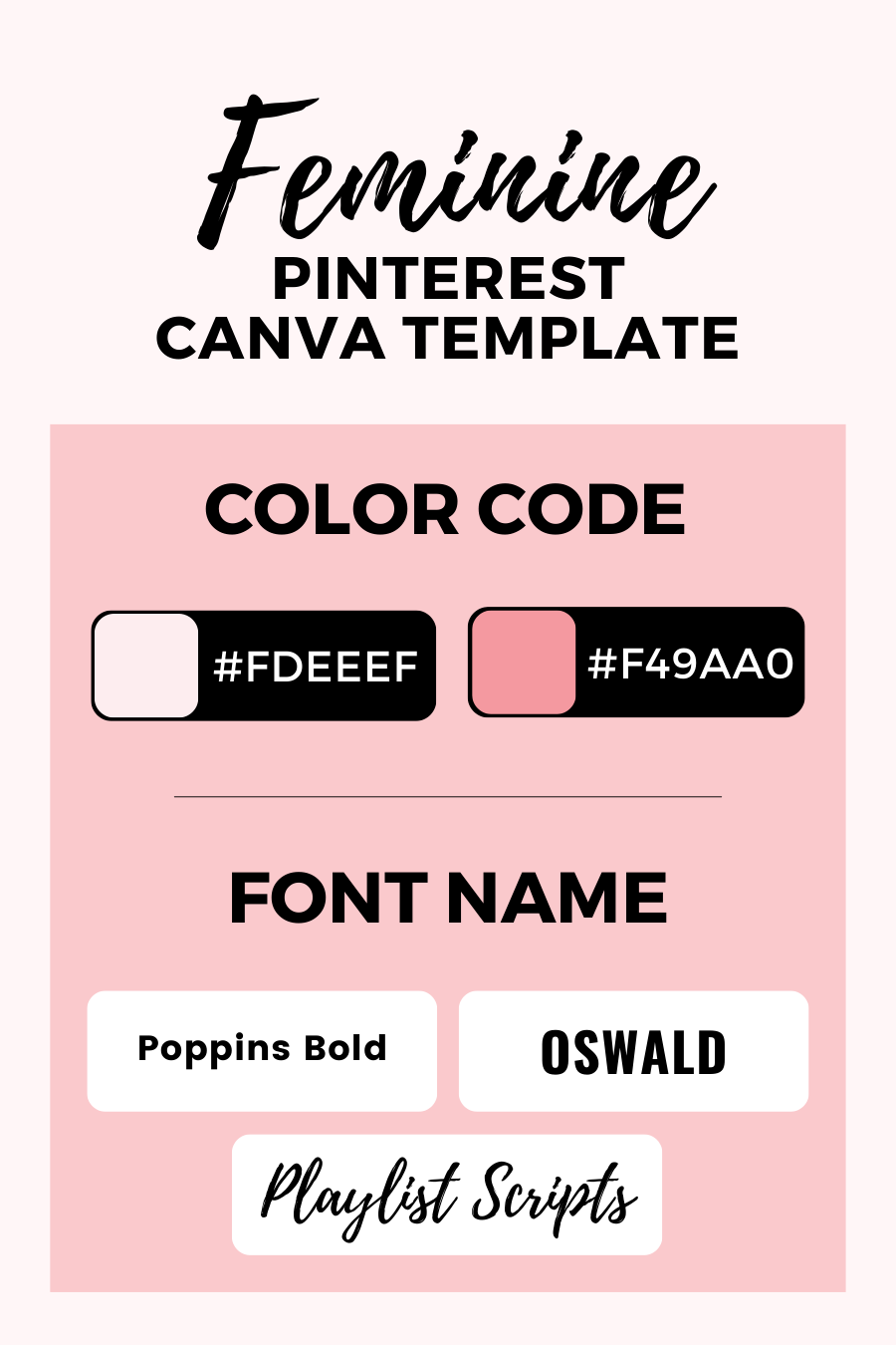 Feminine Canva Pinterest Template