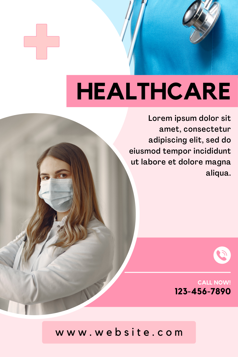 Healthcare Pinterest template-Pink - Image 2