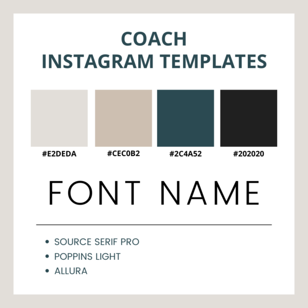 Instagram Coaching | Coach Instagram Templates For Canva