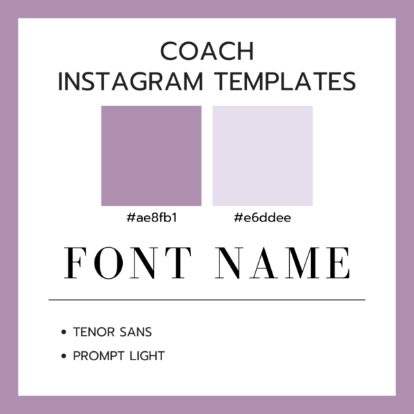 Instagram Life Coach Template