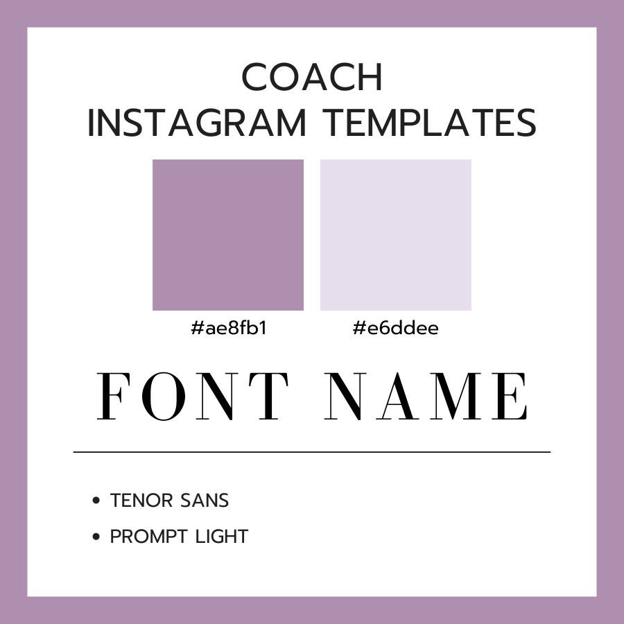 Instagram Life Coach Template