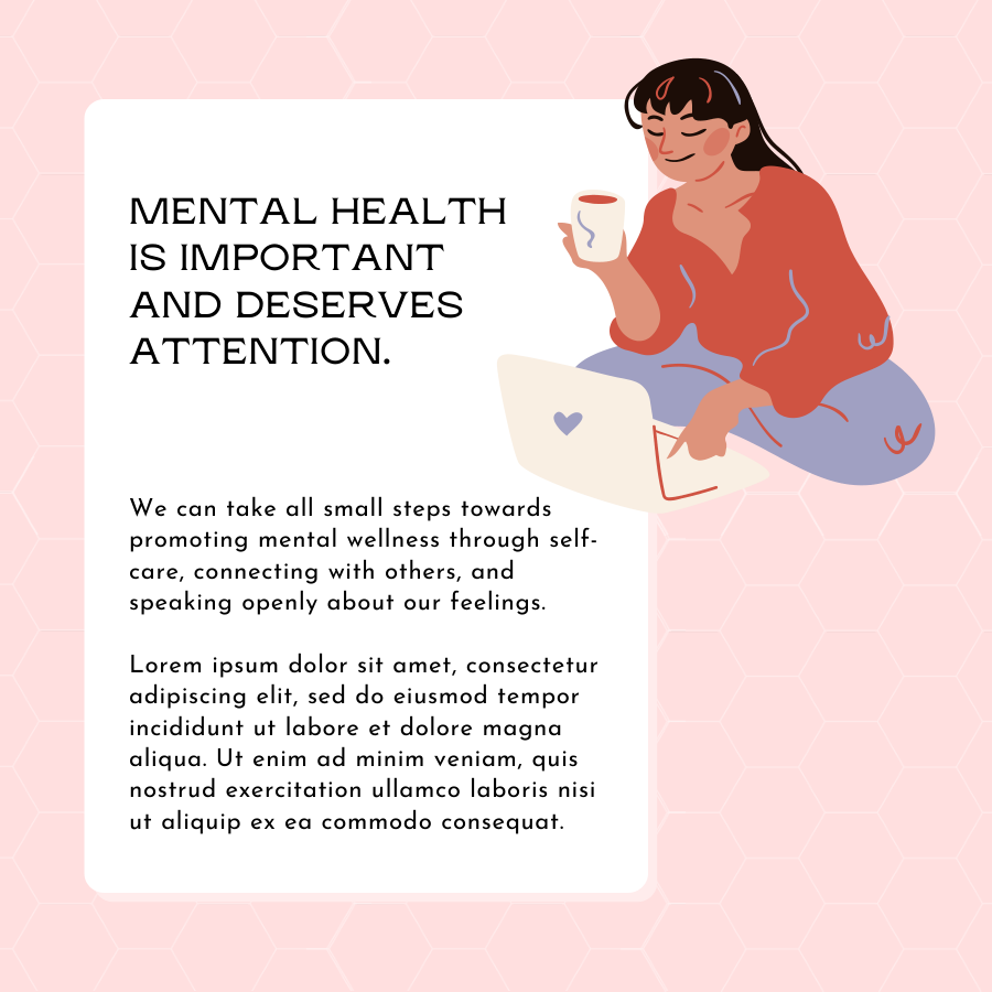 Mental Health Instagram Canva Post Template