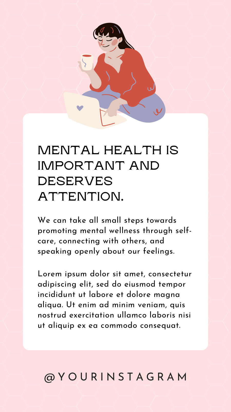 Mental Health Instagram Canva Story Template