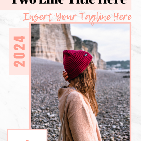 Peach Marble Pinterest Canva Templates