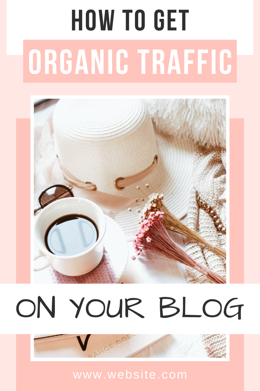 Peach Ombre Canva Pinterest Template